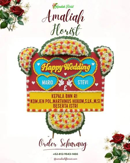 Papan Bunga Pernikahan Baujeng